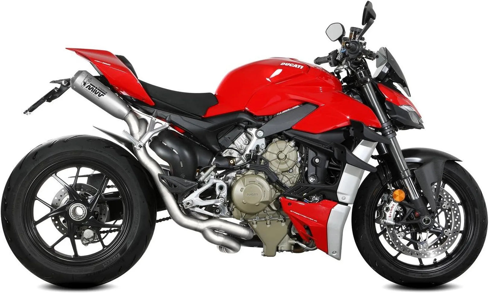Complete Exhaust System Without Catalytic Converter And Without Sound Certification X-M1 Titanium - Mivv Compatible With Ducati Streetfighter V4 (2020-2022)