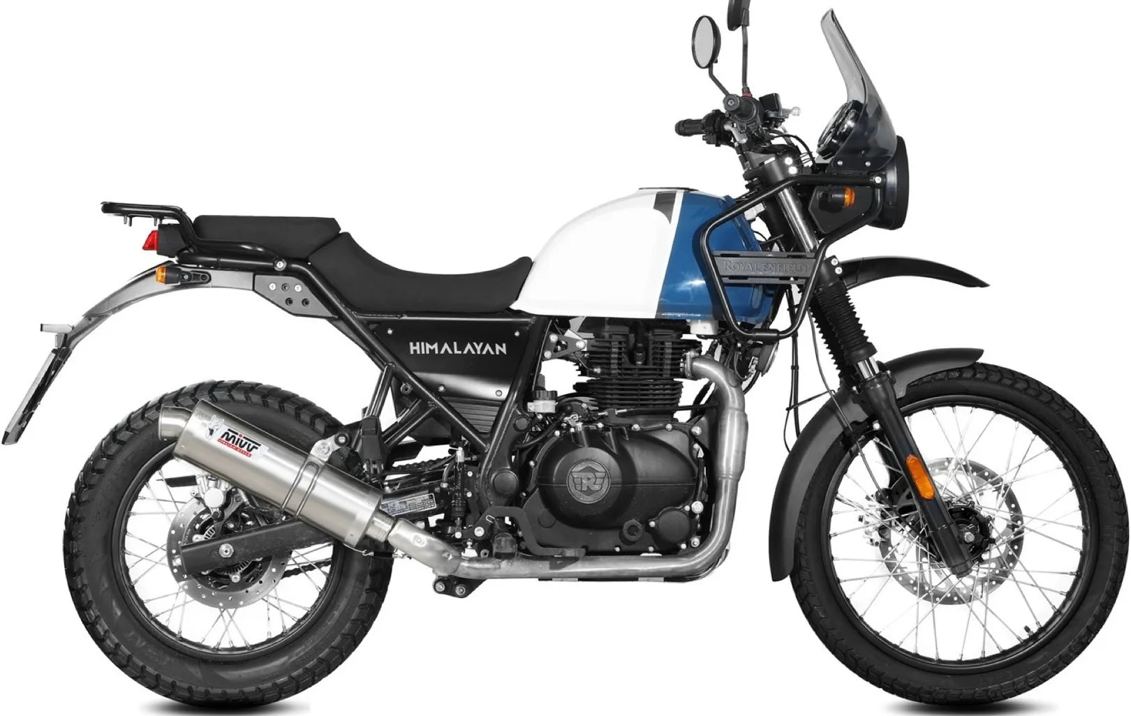 Catalytic Exhaust Tip With Sound Certification Oval Stainless Steel - Mivv Compatible With Royal Enfield Himalayan (2021-2023)