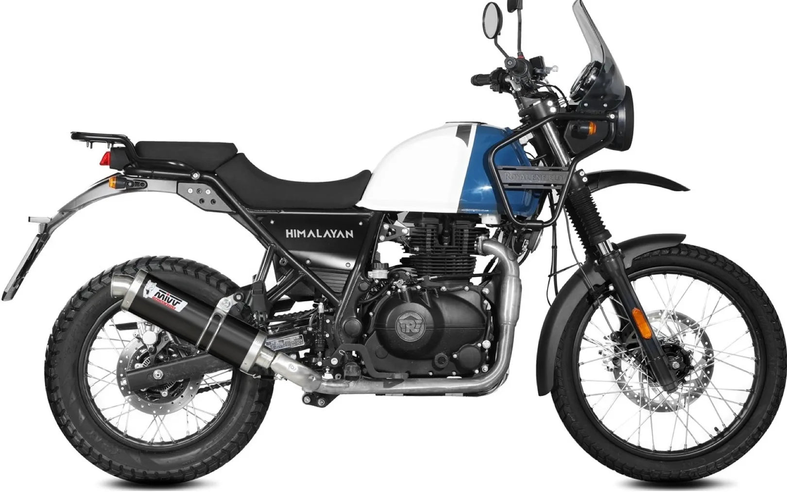 Catalytic Exhaust Tip With Sound Certification Oval Steel Black - Mivv Compatible With Royal Enfield Scram 411 (2022-2024)