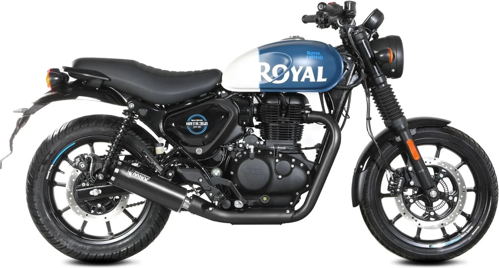 Exhaust Tip With Noise Certification Hr-1 Steel Black - Mivv Compatible With Royal Enfield Hntr 350 (2022-2024)