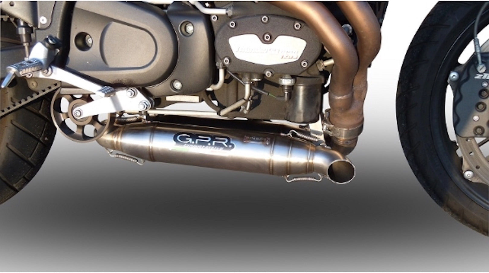Dual Catalytic Exhaust Tips With Sound Certification Deeptone Stainless Steel - Gpr Compatible With Buell Xb 12 (2008-2011)