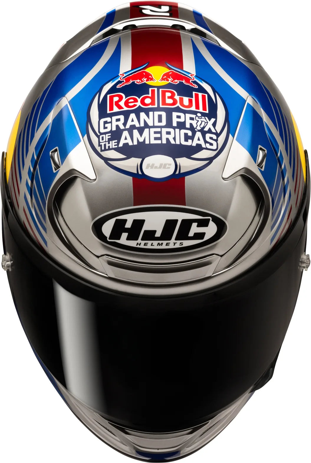 Full-Face Motorcycle Helmet Hjc Rpha 12 P.I.M. Evo (Carbon-Aramid/Fiberglass/Natural Fiber) Mc21 Red Bull Austin Gp 2 Size 07 S