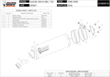 Exhaust Tip With Noise Certification Oval Carbon - Mivv Compatible With Suzuki Gsx-R 600 (1996-2000)