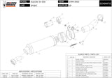Exhaust Tip With Noise Certification Gp Steel Black - Mivv Compatible With Suzuki Sv 650 (1999-2002)