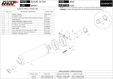 Non-Catalytic Exhaust Tip With Sound Certification Oval Carbon - Mivv Compatible With Suzuki Sv 650 (2003)