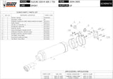 Exhaust Tip With Noise Certification Gp Carbon - Mivv Compatible With Suzuki Gsx-R 600 (2004-2005)