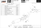 Exhaust Tip With Noise Certification Gp Carbon - Mivv Compatible With Suzuki Gsx-R 1000 (2005-2006)