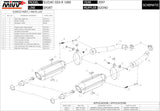 Dual Exhaust System With Sound Certification Suono Steel Black Carbon - Mivv Compatible With Suzuki Gsx-R 1000 (2007-2008)