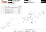 Exhaust Tip With Noise Certification Oval Carbon Carbon - Mivv Compatible With Suzuki Gsx 1250 Fa (2009-2016)