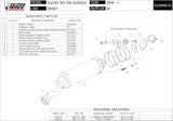 Exhaust Tip With Noise Certification Gp Steel Black - Mivv Compatible With Suzuki Gladius (2009-2015)