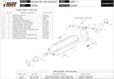 Exhaust Tip With Noise Certification Suono Stainless Steel Carbon - Mivv Compatible With Suzuki Gladius (2009-2015)