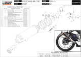 Exhaust Tip With Noise Certification Gp Carbon - Mivv Compatible With Suzuki Gsx-R 600 (2011-2016)