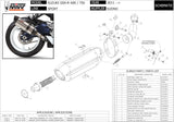 Exhaust Tip With Noise Certification Suono Steel Black Carbon - Mivv Compatible With Suzuki Gsx-R 750 (2011-2017)