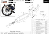 Exhaust Tip With Noise Certification Suono Steel Black Carbon - Mivv Compatible With Suzuki Gsx-R 600 (2011-2016)