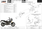 Exhaust Tip With Noise Certification Oval Stainless Steel - Mivv Compatible With Suzuki Dl 1000 V-Strom (2014-2020)