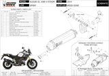Exhaust Tip With Noise Certification Speed Edge Steel Black Carbon - Mivv Compatible With Suzuki Dl 1000 V-Strom (2014-2020)