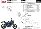 Uncatalysed Exhaust System Without Sound Certification Gp Steel Black - Mivv Compatible With Suzuki Van 200 (2016-2017)
