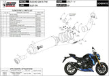Exhaust Tip With Noise Certification Gp Carbon - Mivv Compatible With Suzuki Gsx-S 750 (2017-2020)