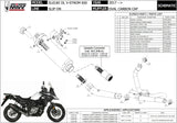 Catalytic Exhaust Tip With Sound Certification Oval Carbon Carbon - Mivv Compatible With Suzuki Dl 650 V-Strom (2017-2024)