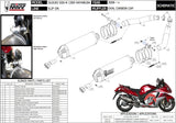 Dual Exhaust System With Sound Certification Oval Titanium Carbon - Mivv Compatible With Suzuki Gsx-R 1300 Hayabusa (2008-2017)