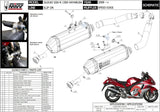 Dual Exhaust System With Sound Certification Speed Edge Stainless Steel Carbon - Mivv Compatible With Suzuki Gsx-R 1300 Hayabusa (2008-2017)