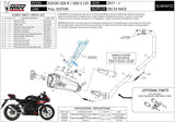 Complete Exhaust System Without Catalytic Converter And Without Sound Certification Delta Race Steel Black Carbon - Mivv Compatible With Suzuki Gsx-S 125 (2017-2020)