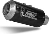 Exhaust Tip With Noise Certification Mk3 Carbon - Mivv Compatible With Suzuki Gsx-S 950 (2021-2023)