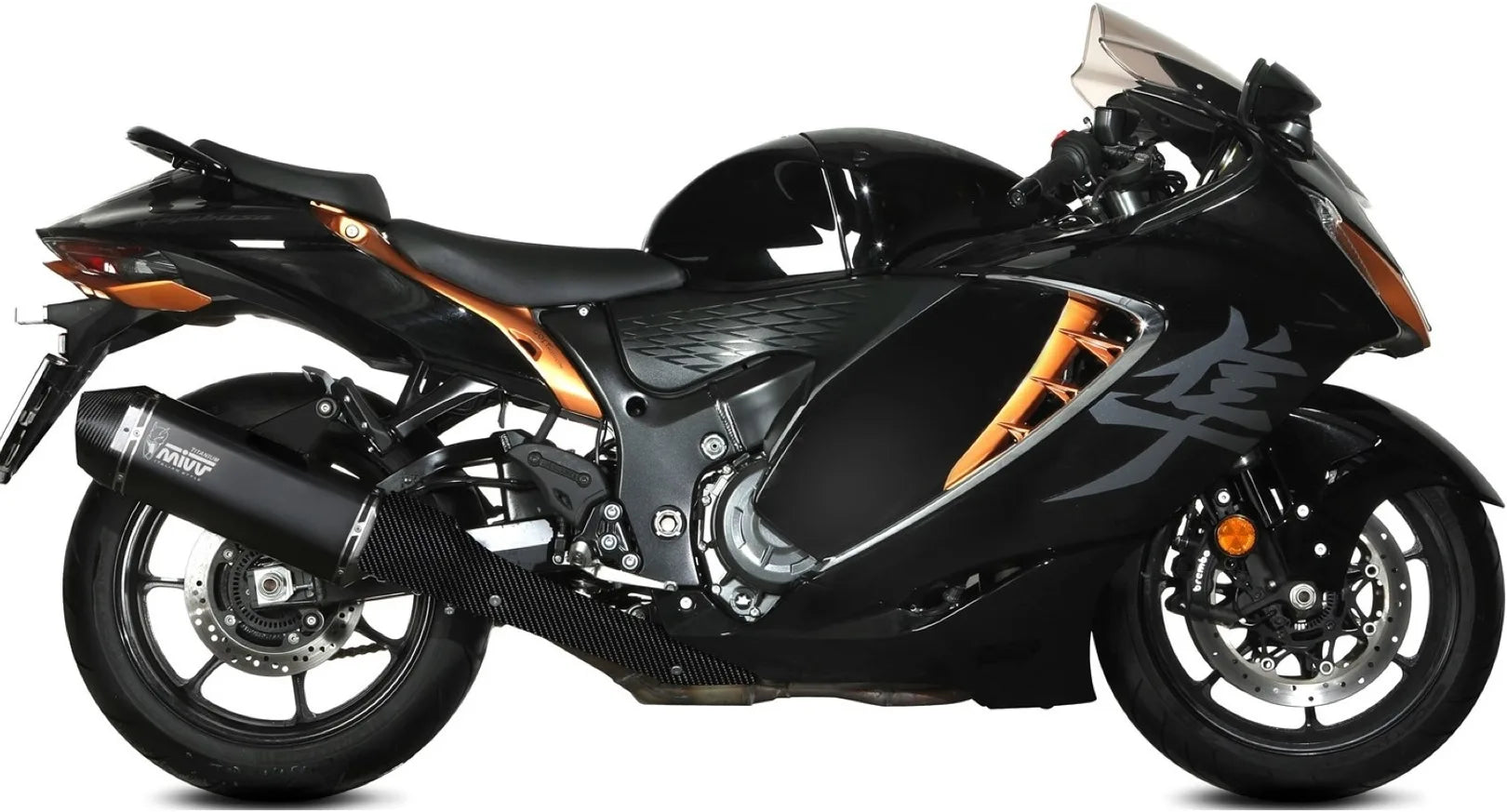 Dual Exhaust System With Sound Certification Speed Edge Titanium Carbon - Mivv Compatible With Suzuki Gsx-R 1300 Hayabusa (2021-2024)