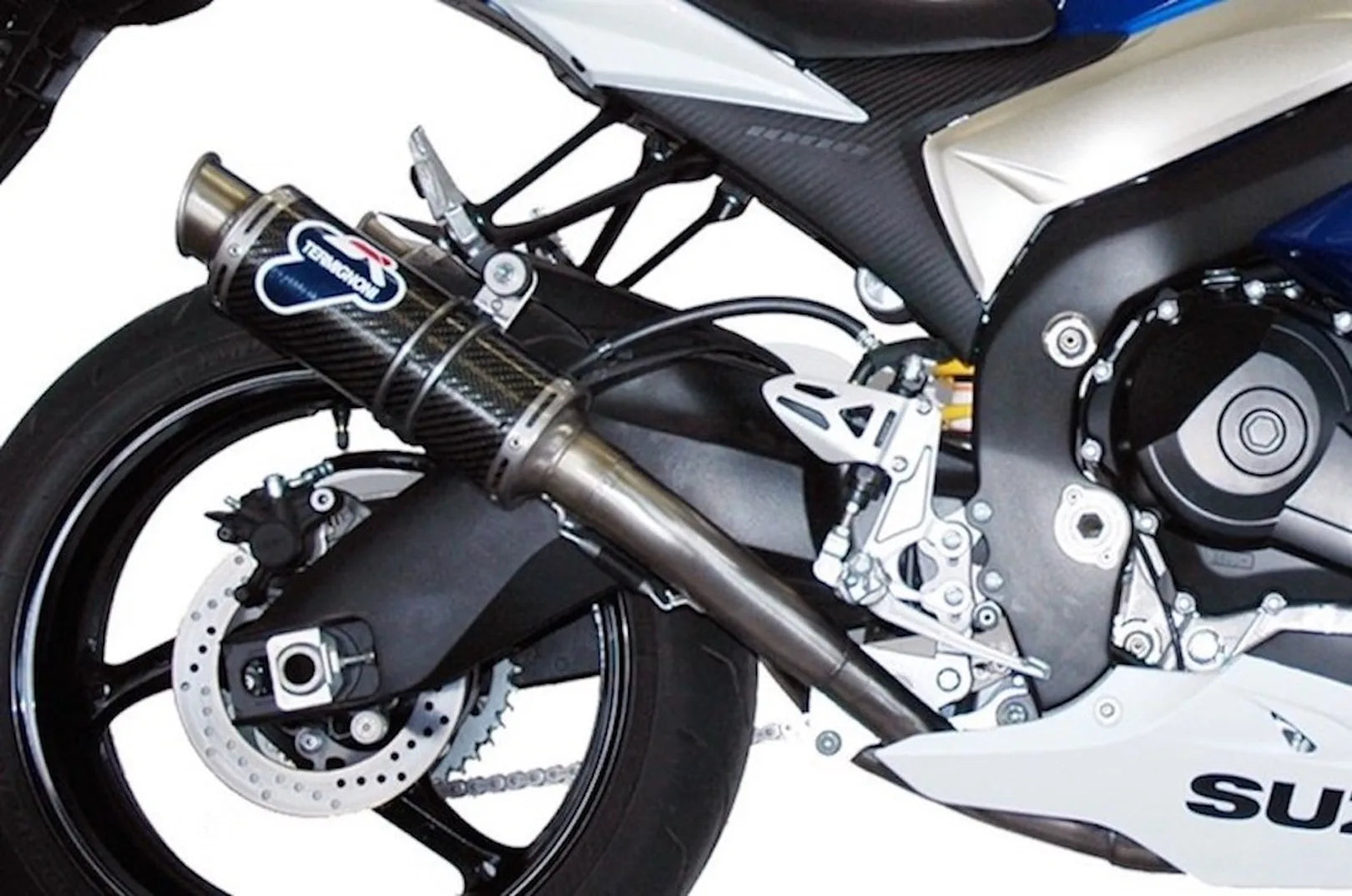 Dual Exhaust System With Sound Certification Round Carbon - Termignoni Compatible With Suzuki Gsx-R 1000 (2009-2011)