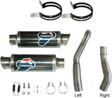 Dual Exhaust System With Sound Certification Round Carbon - Termignoni Compatible With Suzuki Gsx-R 1000 (2009-2011)