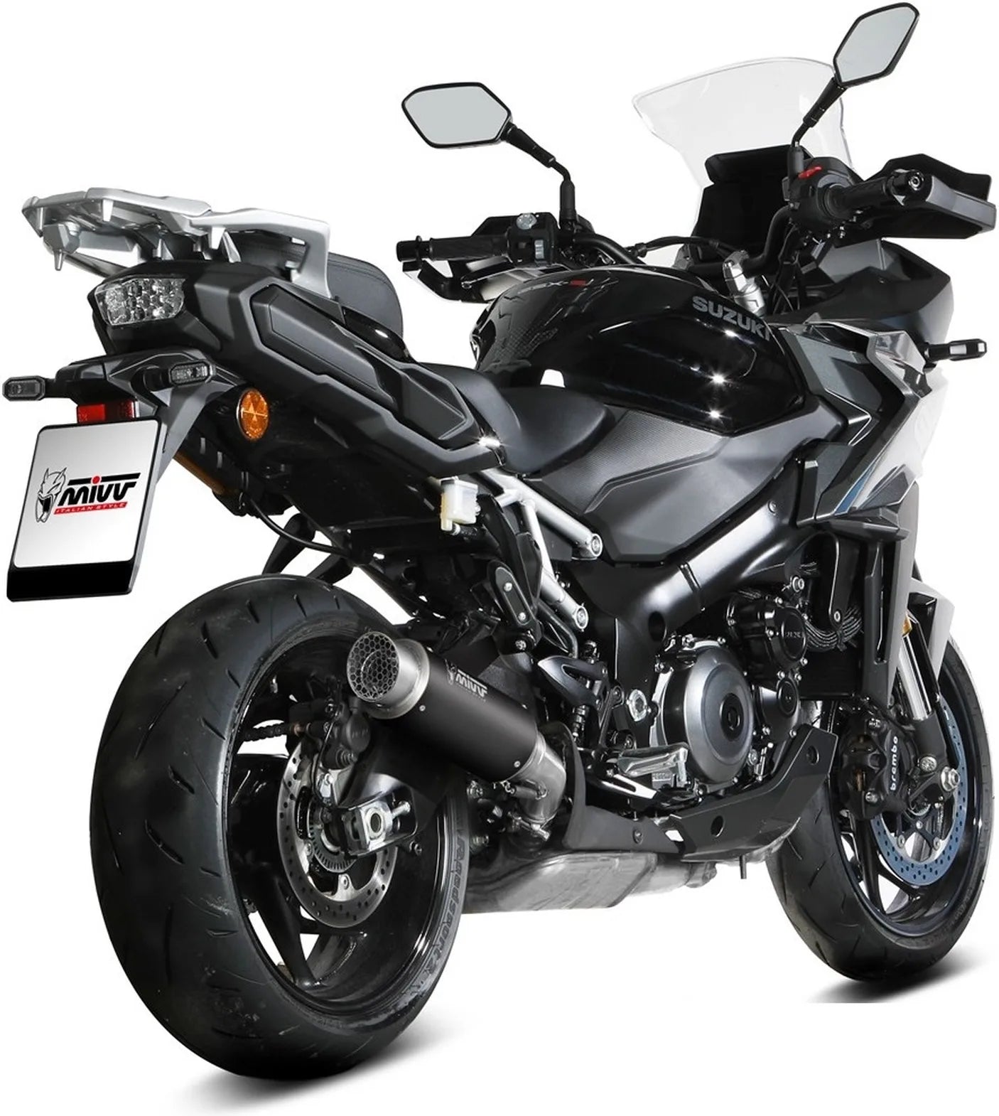 Exhaust Tip With Noise Certification Gppro Steel Black - Mivv Compatible With Suzuki Gsx-S 1000 Gx (2024)