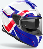 Full-Face Motorcycle Helmet Airoh Spark 2 - Sp2D18 Thermoplastic Hrt Blue Red Glossy Dart Size Xl
