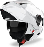 Flip-Up Motorcycle Helmet Airoh Specktre - Spec14 Thermoplastic Hrt Gloss White Color Size Xxl