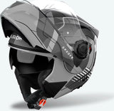 Flip-Up Motorcycle Helmet Airoh Specktre - Specg16 Thermoplastic Hrt Gloss Grey Groove Size Xs