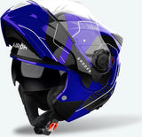 Flip-Up Motorcycle Helmet Airoh Specktre - Specg18 Thermoplastic Hrt Gloss Blue Groove Size Xxl