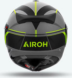 Flip-Up Motorcycle Helmet Airoh Specktre - Specl31 Thermoplastic Hrt Matte Yellow Leaf Size M