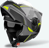 Flip-Up Motorcycle Helmet Airoh Specktre - Specl31 Thermoplastic Hrt Matte Yellow Leaf Size Xxl