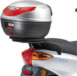 Monolock Simply Iv Black Tech Top Case - 45 Lt Simply Iv Technopolymer - Givi Compatible With Piaggio Fly 50 - 100 - 125 - 150 (2004-2017)