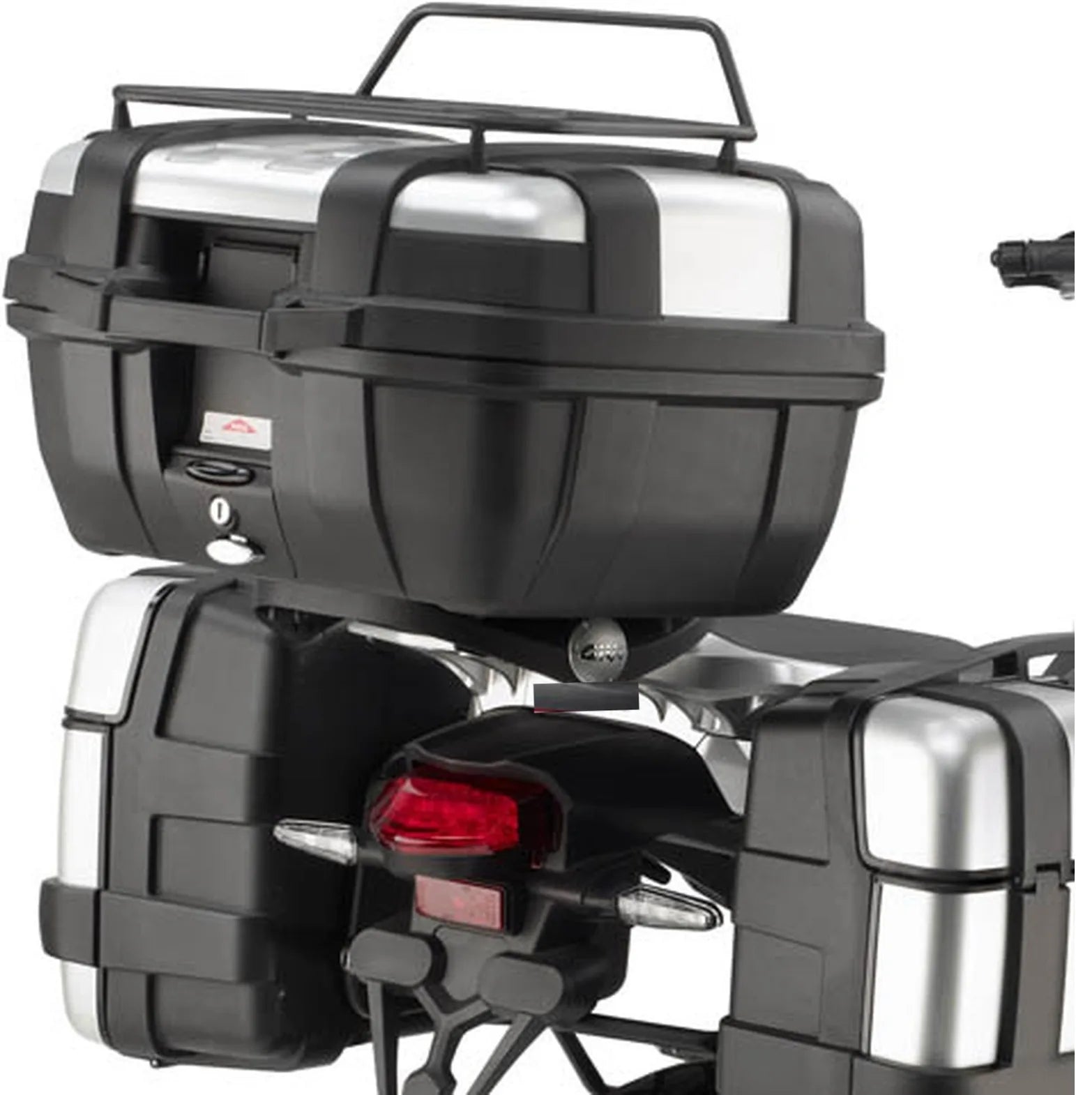 Monokey Trekker Black Aluminium Top Case - 33 Lt Trekker Aluminium - Givi Compatible With Honda Crosstourer 1200 - Dct (2012-2019)
