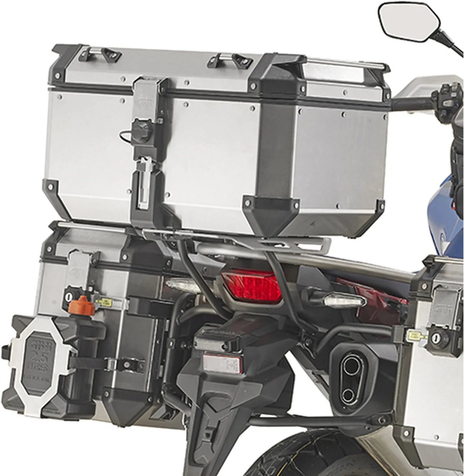 Monolock Black Tech Top Case - 29 Lt Technopolymer - Givi Compatible With Honda Crf 1000 L Africa Twin Adventure Sports (2018-2019)