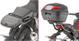 Monolock Silver Top Case - 32 Lt Technopolymer - Givi Compatible With Honda Cb 125 R (2018-2020)