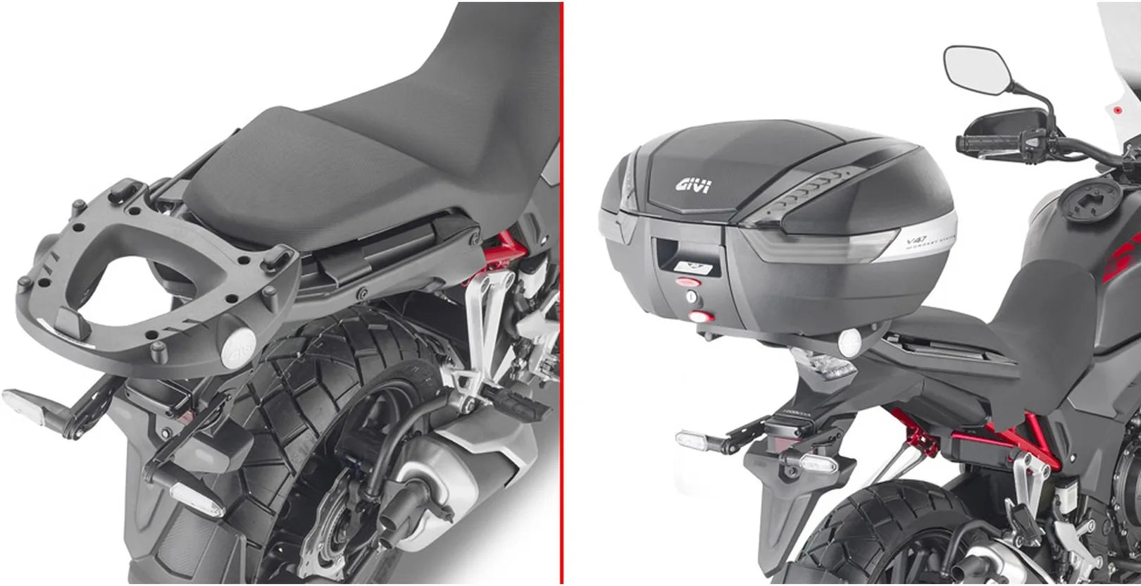 Monolock Black Tech Top Case - 29 Lt Technopolymer - Givi Compatible With Honda Cb 500 X (2013-2018)