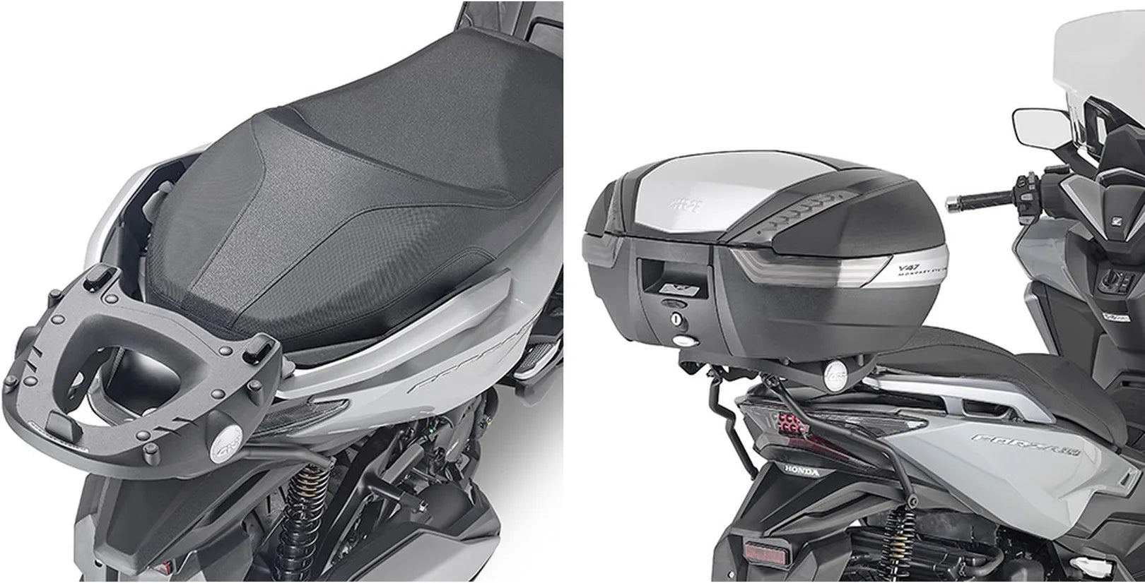 Monolock Black Tech Top Case - 30 Lt Technopolymer - Givi Compatible With Honda Forza 125 (2021-2022)