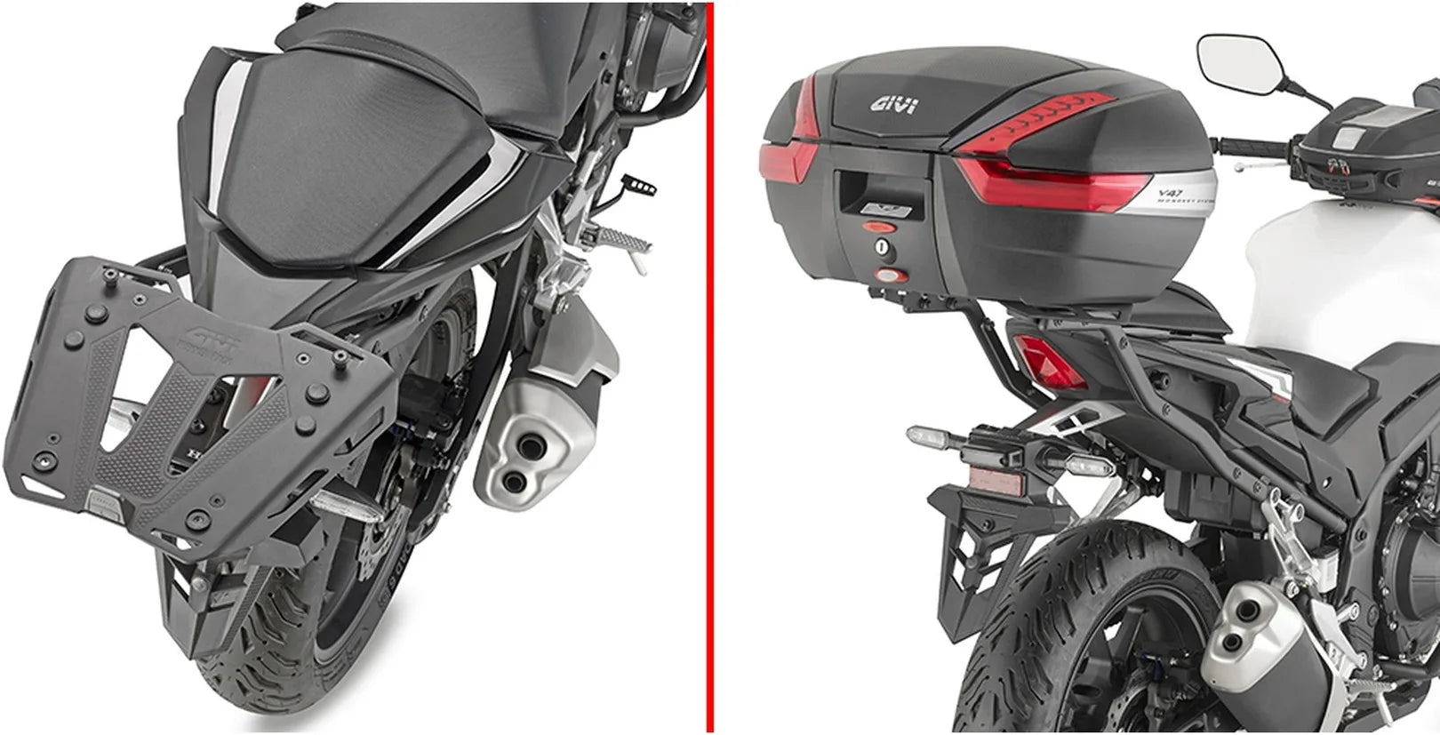 Monolock Black Tech Top Case - 29 Lt Technopolymer - Givi Compatible With Honda Cb 500 Hornet (2024)