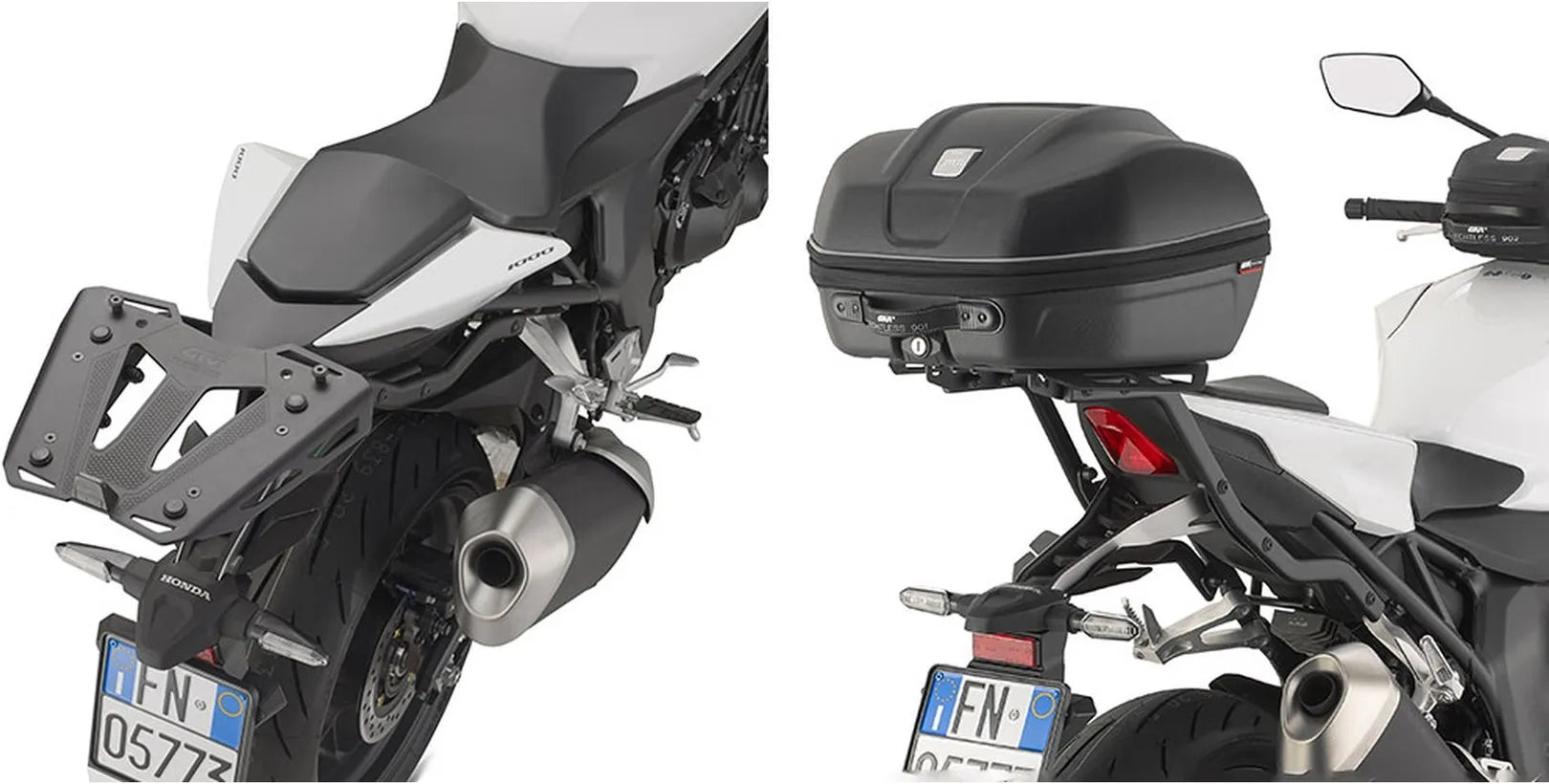 Monokey Trekker Black Aluminium Top Case - 52 Lt Trekker Aluminium - Givi Compatible With Honda Cb 1000 Hornet (2025)
