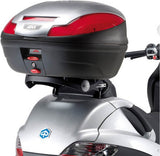 Monolock Vision Black Top Case - 34 Lt Vision Technopolymer - Givi Compatible With Piaggio Mp3 300 Business (2012-2014)