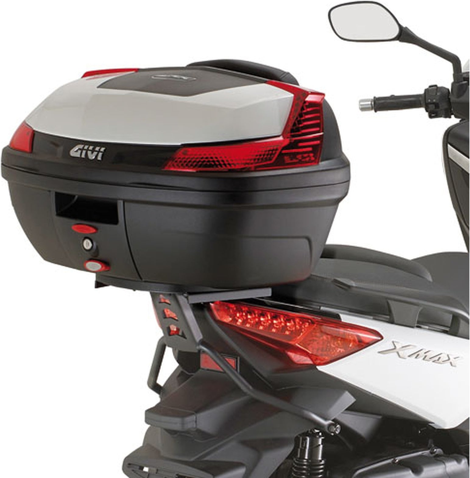 Monolock Riviera Triple Black Top Case - 46 Lt Riviera Technopolymer - Givi Compatible With Mbk Skyliner 125 - 250 (2014)