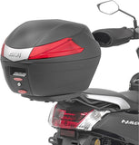 Monolock Riviera Black Tech Top Case - 46 Lt Riviera Technopolymer - Givi Compatible With Yamaha N-Max 125 - 155 (2015-2020)