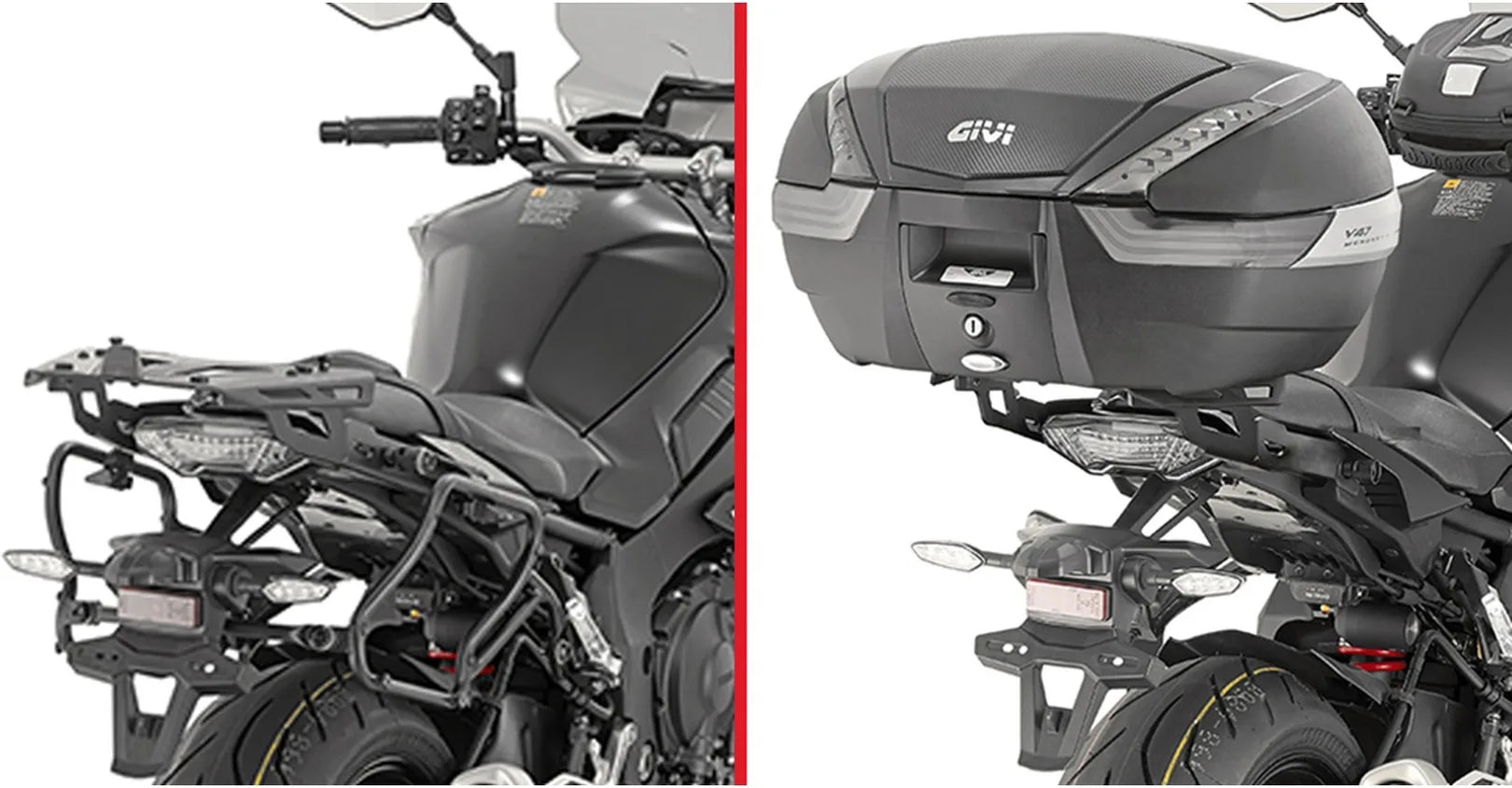 Monokey Aluminium Top Case - 47 Lt Technopolymer - Givi Compatible With Yamaha Mt-10 (2016-2021)