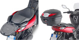 Monolock Vision Black Tech Top Case - 34 Lt Vision Technopolymer - Givi Compatible With Yamaha N-Max 125 - 155 (2021-2024)